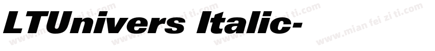 LTUnivers Italic字体转换